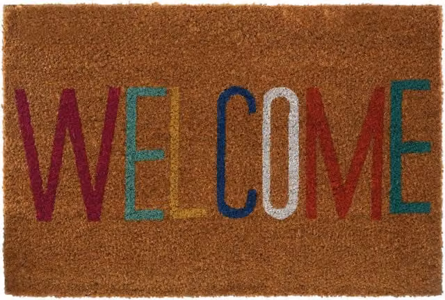 Orsina Round Multicolour Coir Doormat, Diameter: 100 cm