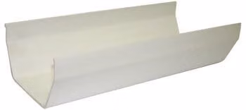 FloPlast 114mm White Square Gutter, 4m
