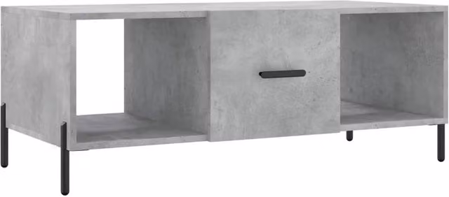 Berkfield Home Industrial Coffee Table in Concrete Grey, W/D/H: 102 x 50 x 40 cm – 1