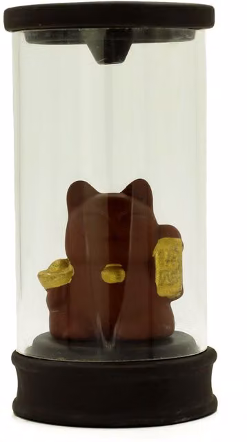 KDMD Money Cat Tube Ceramic Backflow Incense Burner in Black and Brown – 2