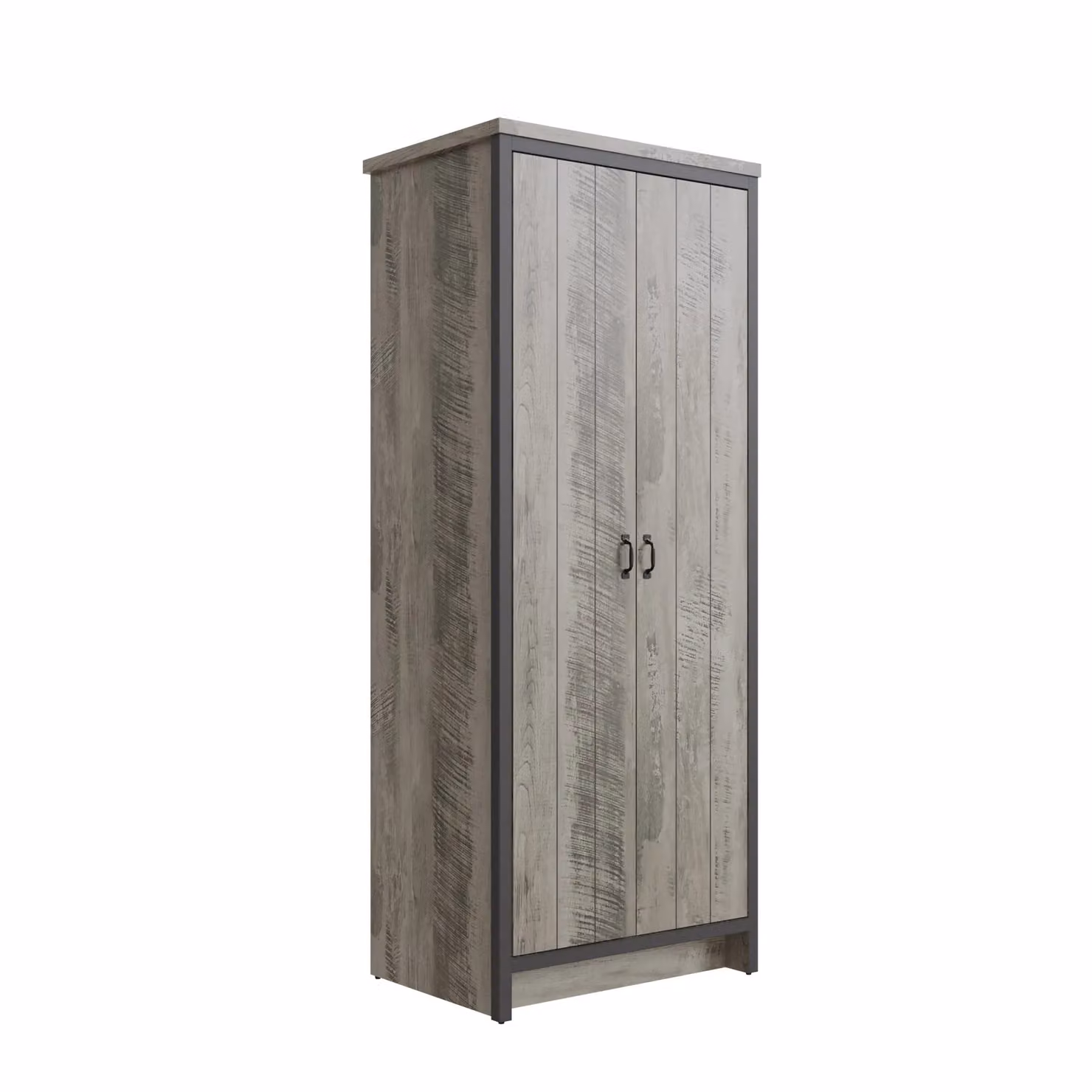 GFW Boston Grey 2 Door Double Wardrobe H 182 cm x W 73 cm x D 41 cm – 3