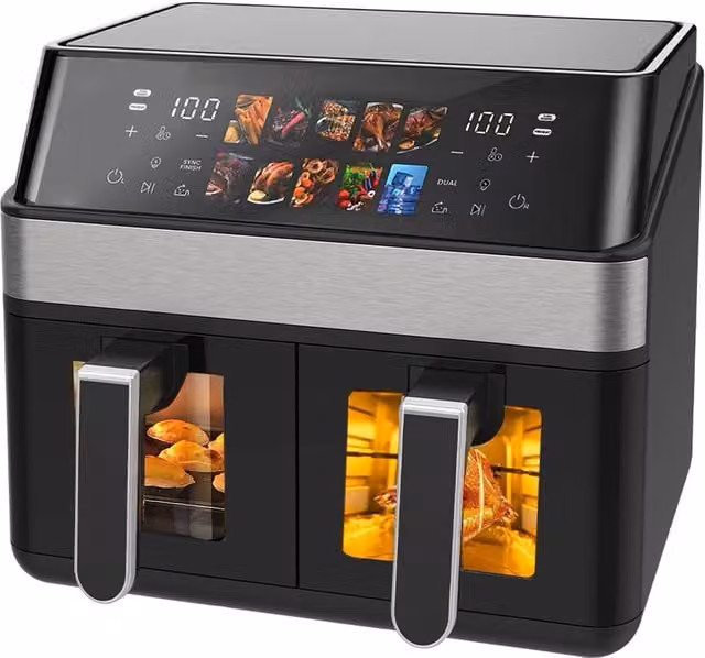 Ventryn 10L Dual Zone Digital Air Fryer Oven in Black – 1