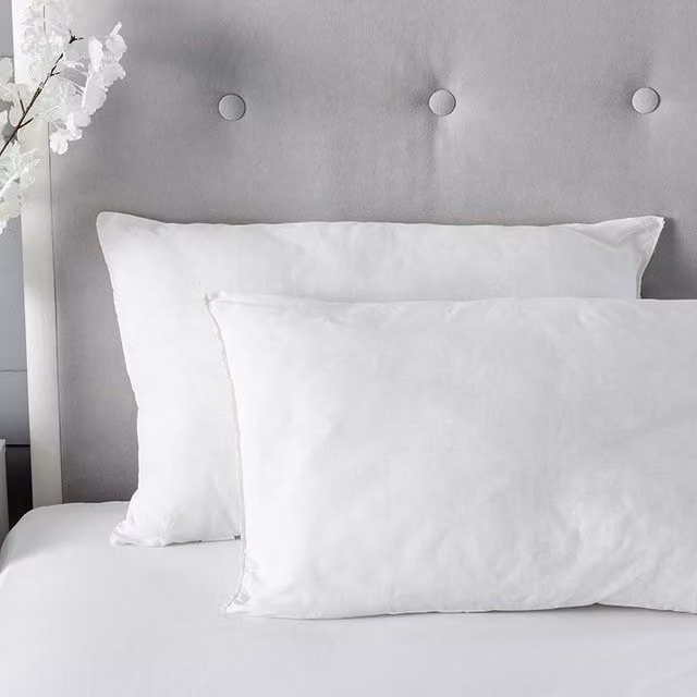 Snug City Anti Allergy Hollowfibre Pillows, 2 Pack, White Microfibre Soft Cover