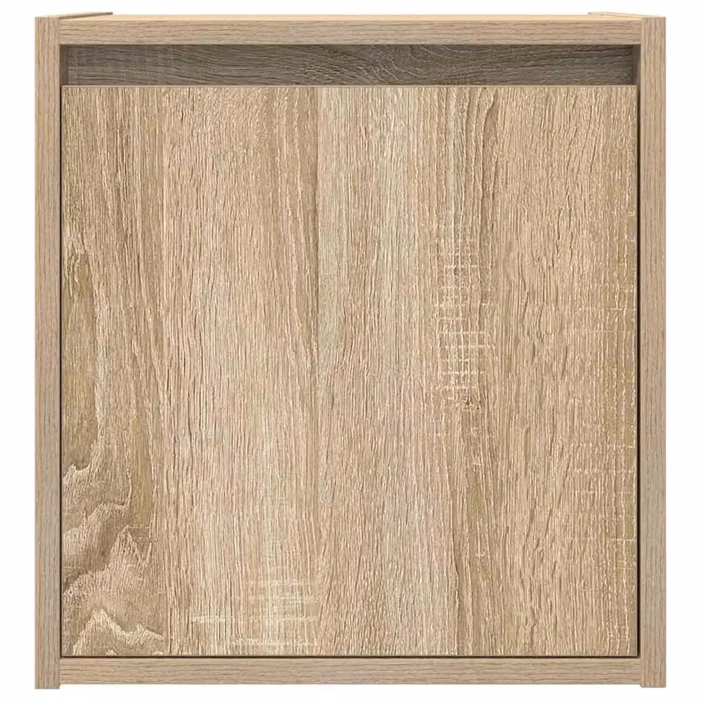 Berkfield Home Wall-Mounted Bedside Cabinets, 2 Piece Set, Sonoma Oak, Brown, W/D/H: 38 x 34 x 40 cm – 3