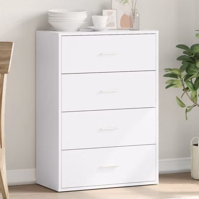 Berkfield Home Modern White Matt Sideboard, W/D/H: 60 x 31 x 84 cm