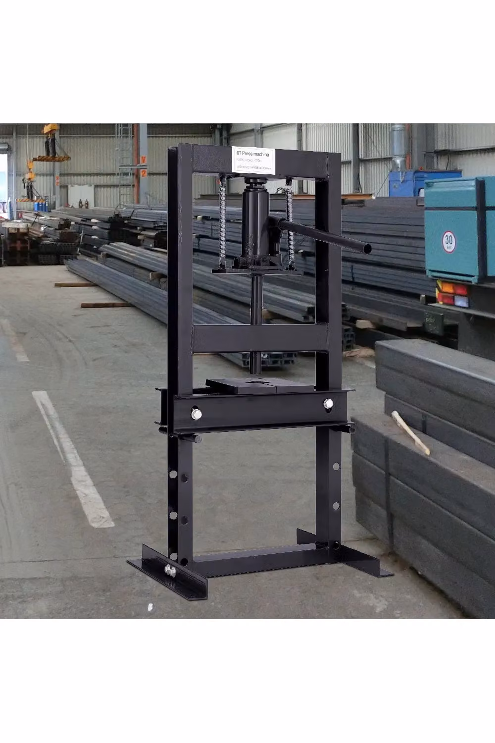 Living and Home 6 Ton H-Frame Floor Standing Hydraulic Shop Press in Black – 3