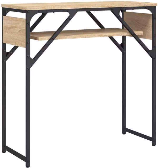 Berkfield Home Console Table with Shelf in Sonoma Oak Brown, W/D/H: 75 x 30 x 75 cm – 1