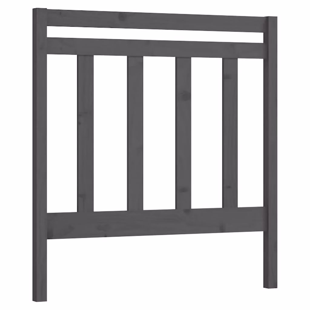 Berkfield Home Grey Rustic Solid Wood Pine Bed Headboard W/D/H: 96 x 4 x 100 cm – 2