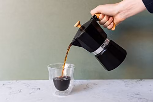 La Cafetiere Venice Aluminium Espresso Maker, Black, 6 Cup – 2