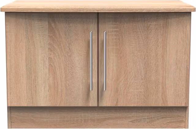 Ready Assembled 2 U Carlton Compact 2 Door TV and Media Unit in Light Oak – 1
