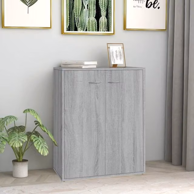 Berkfield Home Grey Sonoma Sideboard in Engineered Wood W/D/H: 60 x 30 x 75 cm – 1