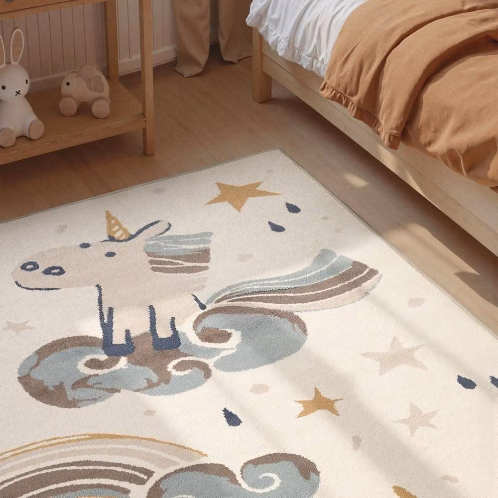 THE RUGS Adventures Kids Unicorn Rug in Cream and Multicolour, W: 120 cm, L: 170 cm – 2