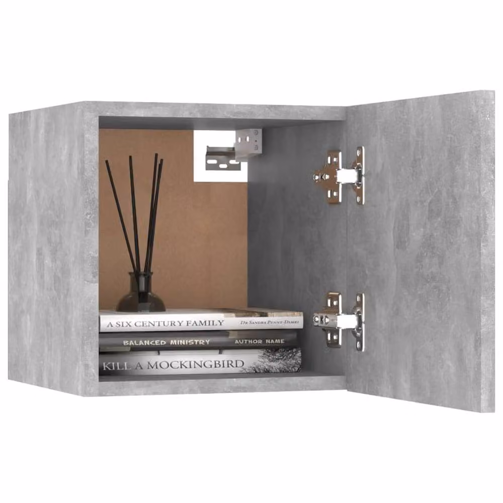 Berkfield Home Bedside Cabinet in Concrete Grey, W/D/H: 30.5 x 30 x 30 cm – 2