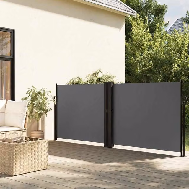 Berkfield Home Retractable Side Awning in Anthracite, W/H: 600 x 100 cm – 1