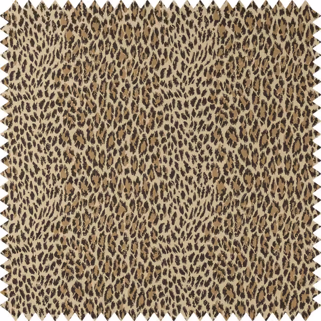 House of Hackney Wild Card Jacquard Fabric in Butterscotch, Beige and Black