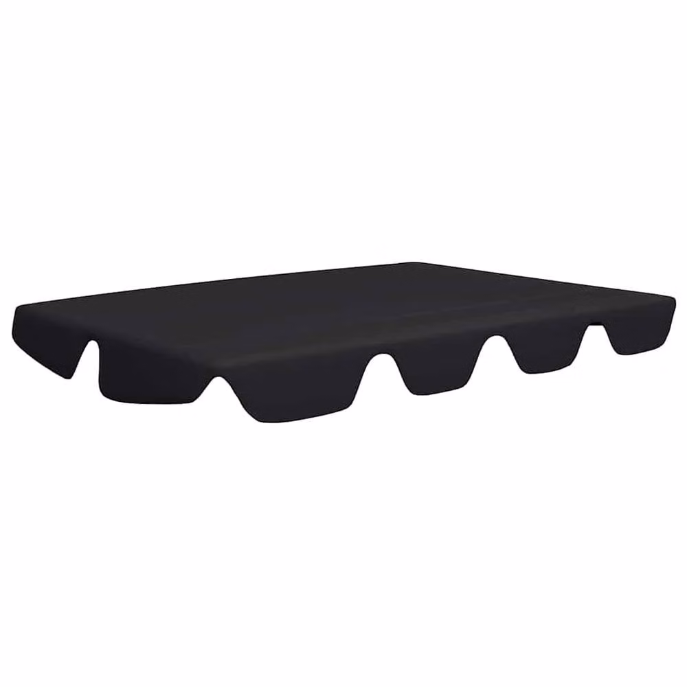 Berkfield Home Replacement PVC-Coated Canopy for Garden Swing, Black, W/D/H: 188 x 145 x 110 cm – 2