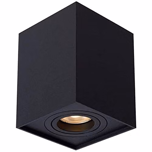 CGC Lighting Modern Black Square Surface Mount Adjustable Tilt GU10 Ceiling Spotlight – 4