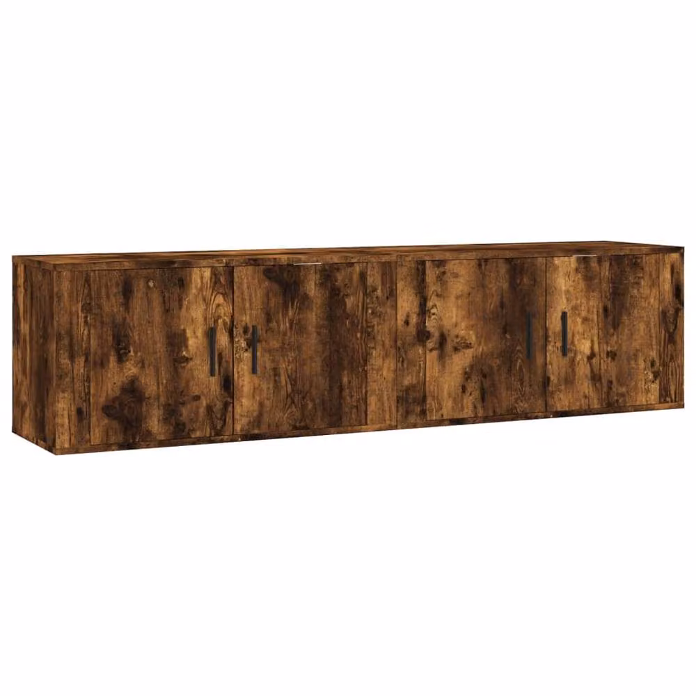 Berkfield Home Classic Wall-mounted TV Cabinets, 2 Piece Set, Smoked Oak Brown, W: 80 cm, D: 34.5 cm, H: 40 cm – 3