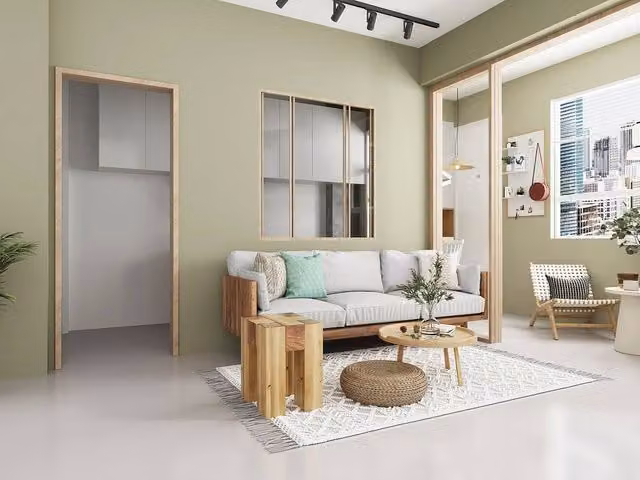 Vente-unique Sliding Aluminium Veranda with Clear Glass in Light Oak Natural Finish – 1