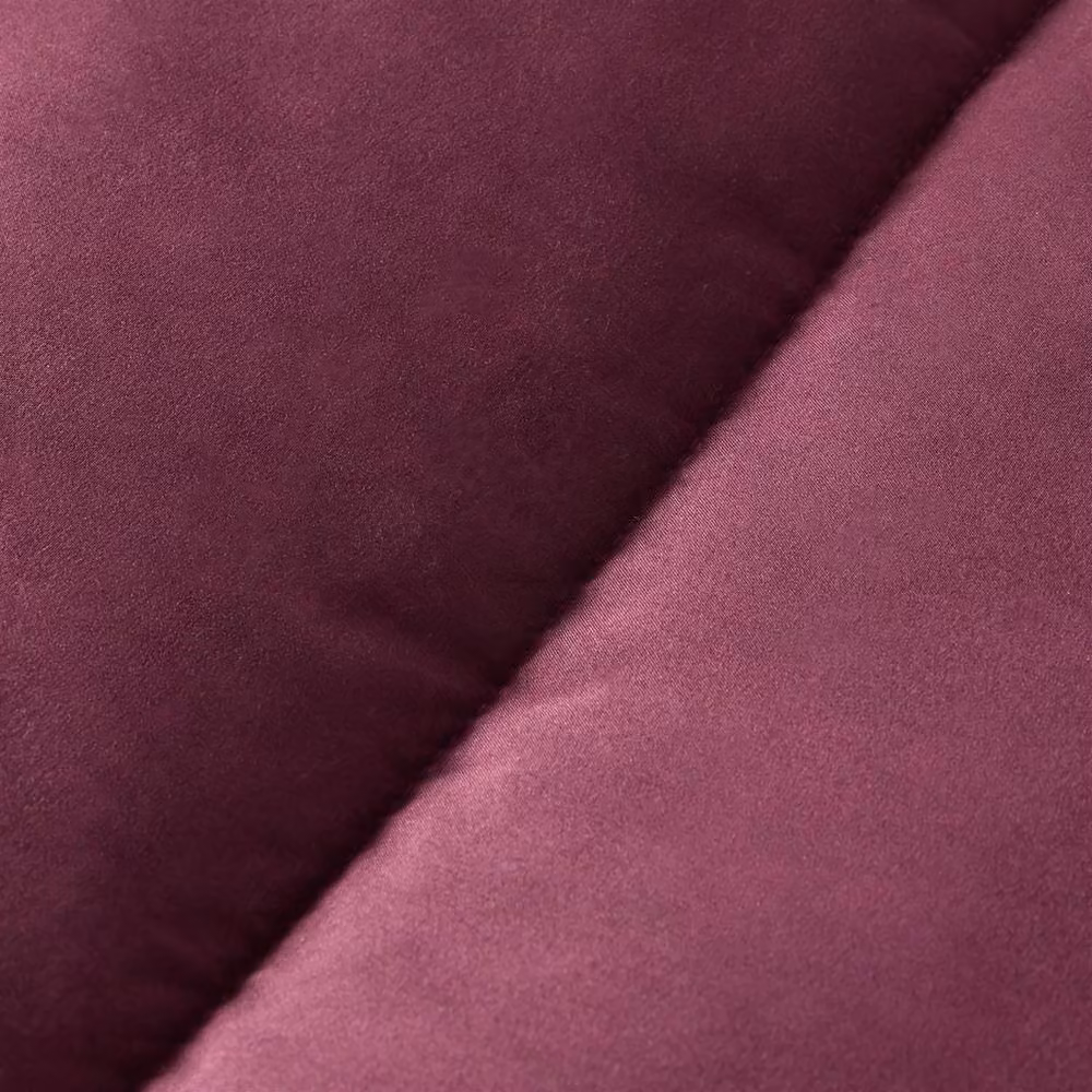 OHS Plain 10.5 TOG Coverless Duvet and Pillowcase Bedding Set in Purple, Double – 3