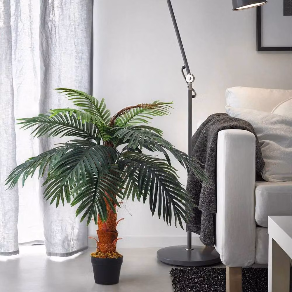 SPETLEK Artificial Tropical Palm Plant, Potted Green Tabletop Decor – 5