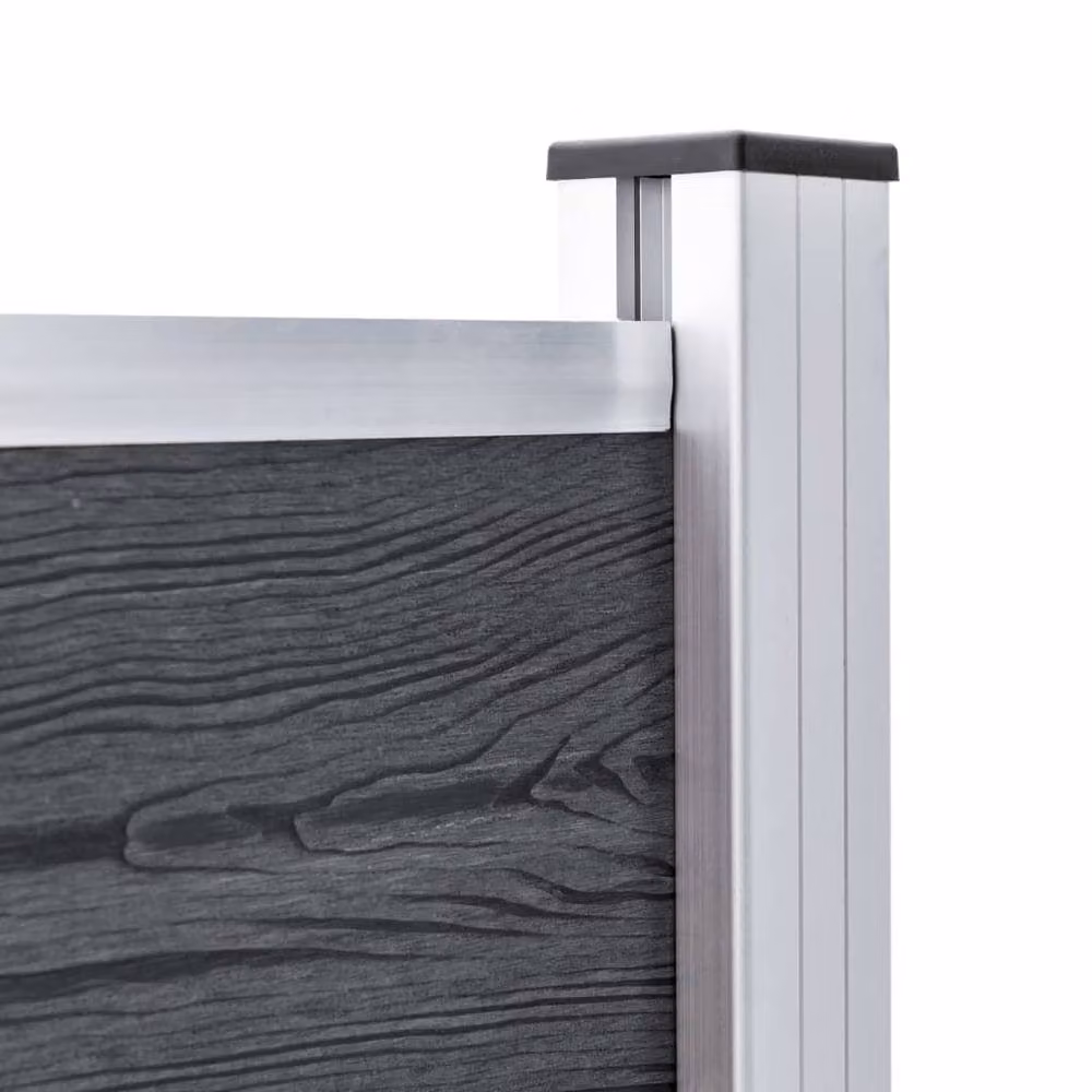 Berkfield Home Rectangular Aluminium and Steel Fence Posts, Silver, Height: 185 cm, Pack of 3 – 2