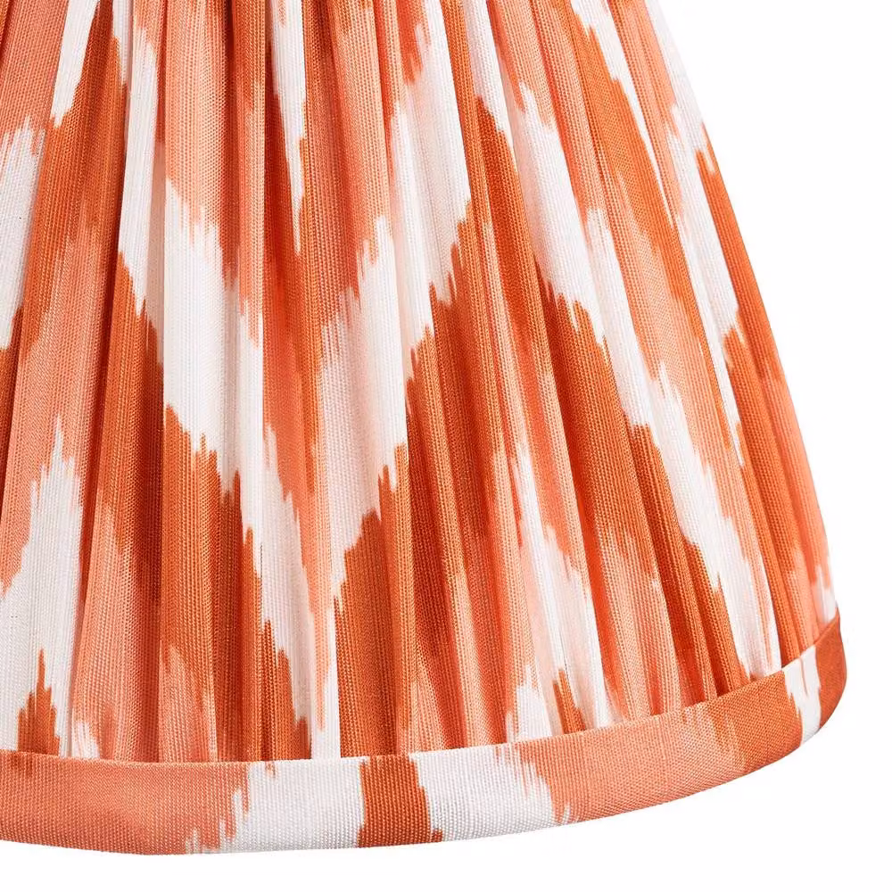 Netlighting Burley Rechargeable LED Wall Light with Orange Fabric Zigzag Shade and Brass Finish, Diameter: 16 cm – 3