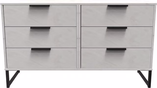 2 U Fuji 6 Drawer Wide Chest in Off-White – 1