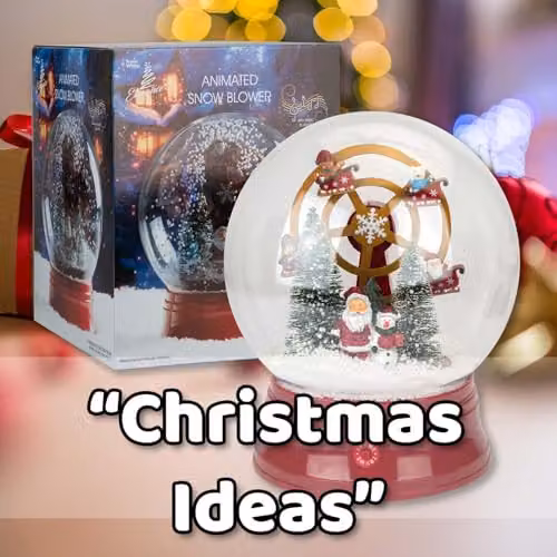 VFM e-Store Red Ferris Wheel Christmas Snow Globe Light Up Blower, W: 31 cm, D: 25 cm, H: 25 cm – 5