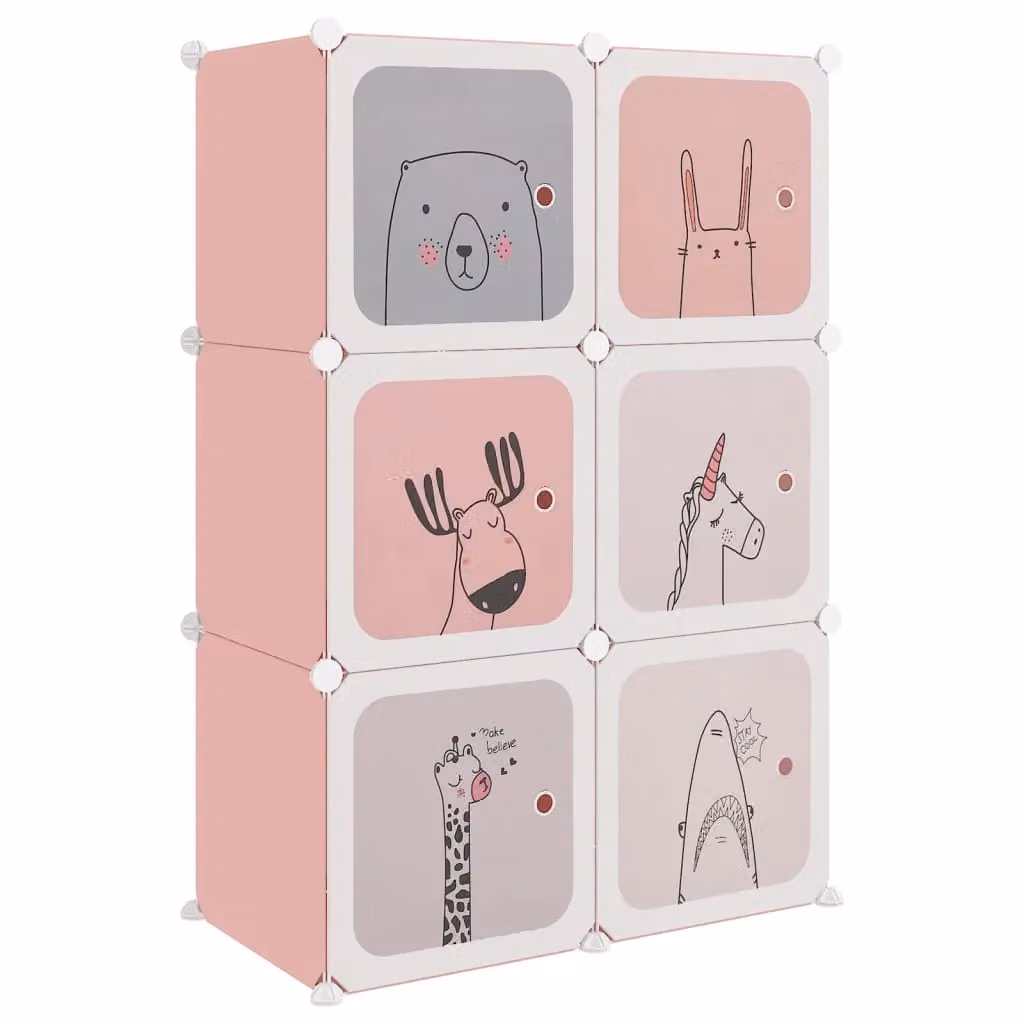 Berkfield Home 6-Cube Storage Cabinet for Kids in Pink – 2