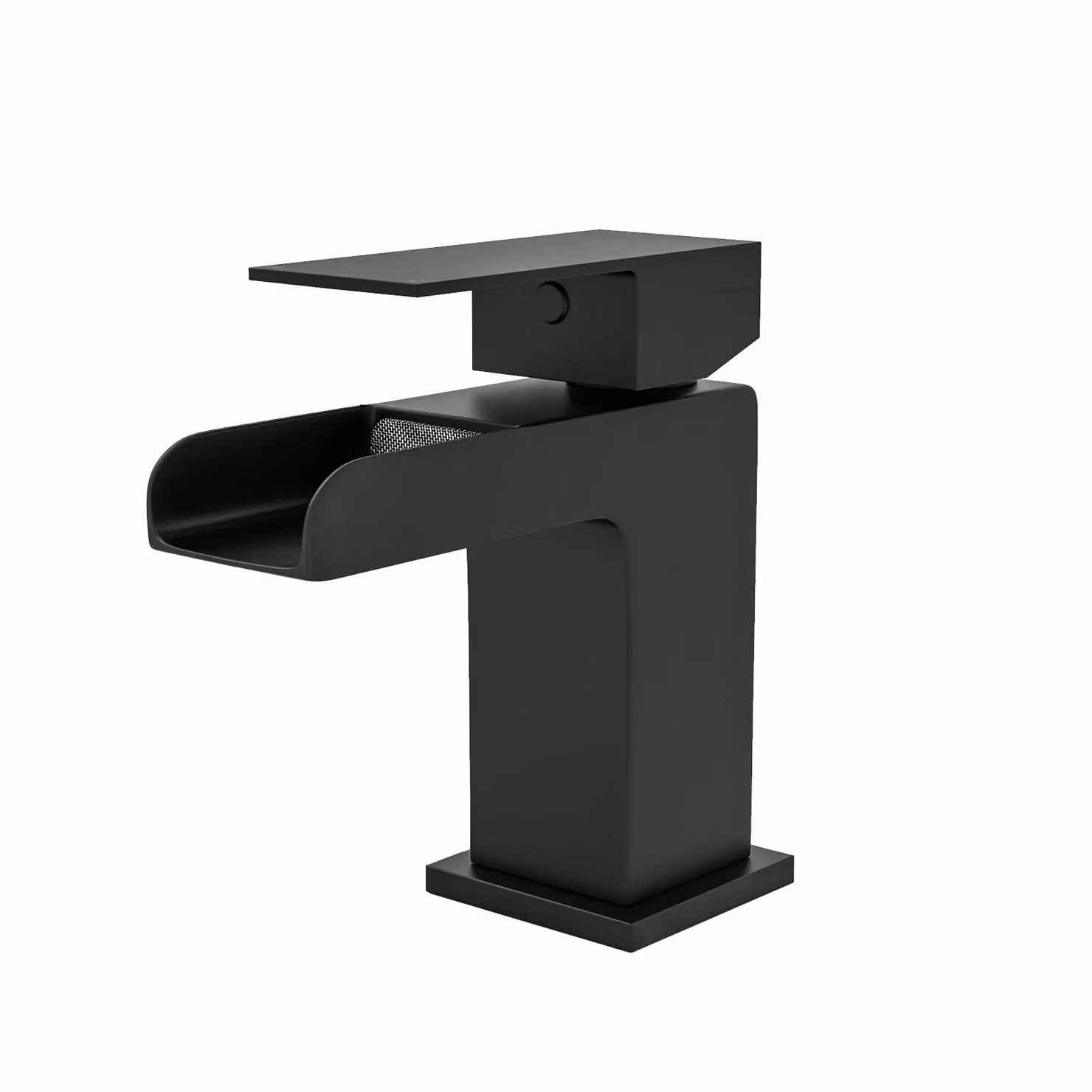 Nes Home Matt Black Waterfall Cloakroom Basin with Mono Mixer – 2