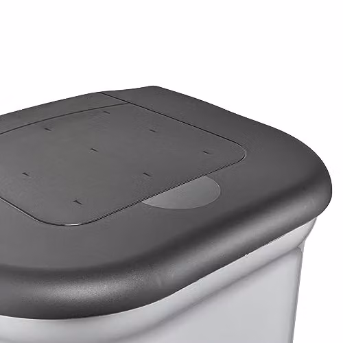 Keeeper Torge Silver Pedal Bin with 2 Waste Compartments and Removable Inner Buckets – 2