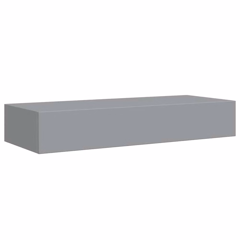 Berkfield Home Wall-mounted Drawer Shelf in Grey, W: 60 cm, D: 23.5 cm, H: 10 cm – 2