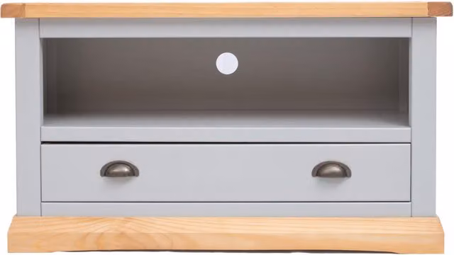 Cabinet Bits Bomporto Grey 1 Drawer TV Cabinet in Waxed Pine – 1