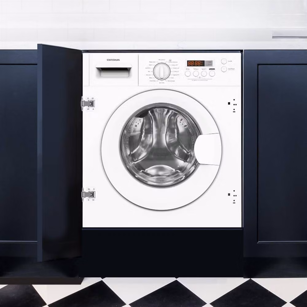 Statesman Fully Integrated Front Loader Washing Machine, 1400rpm, White – 2