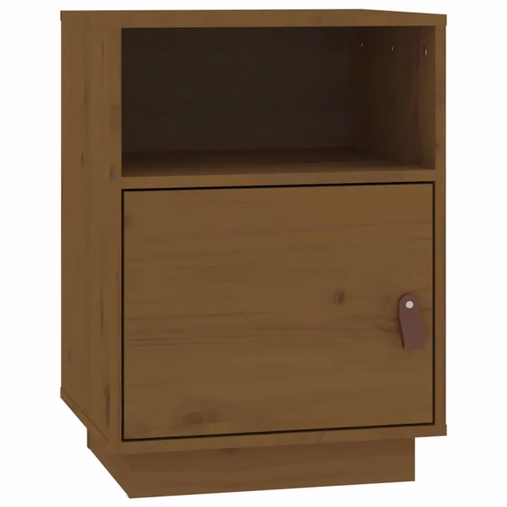 Berkfield Home Honey Brown Solid Wood Pine Bedside Cabinet W/D/H: 40 x 34 x 55 cm – 2