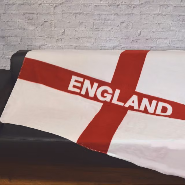 Rapport Home England Fluffy Fleece Throw, Multicolour, W: 130 cm, L: 160 cm