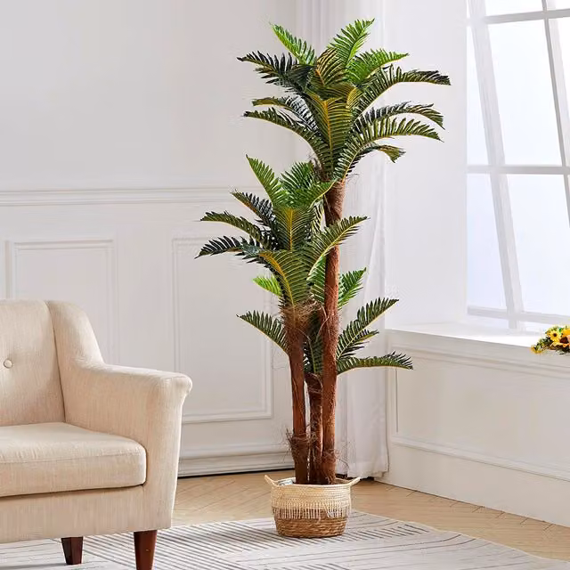 Livingandhome Large Potted Artificial Green Indoor Plant, Height: 150 cm