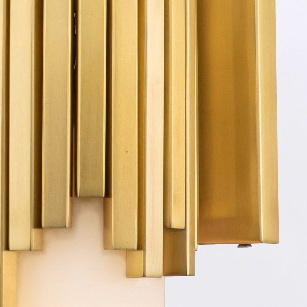 Netlighting Marvele Contemporary Up & Down Wall Lamp in Aged Brass and Gold with 2x G9 Bulbs, IP44 Rated – 3