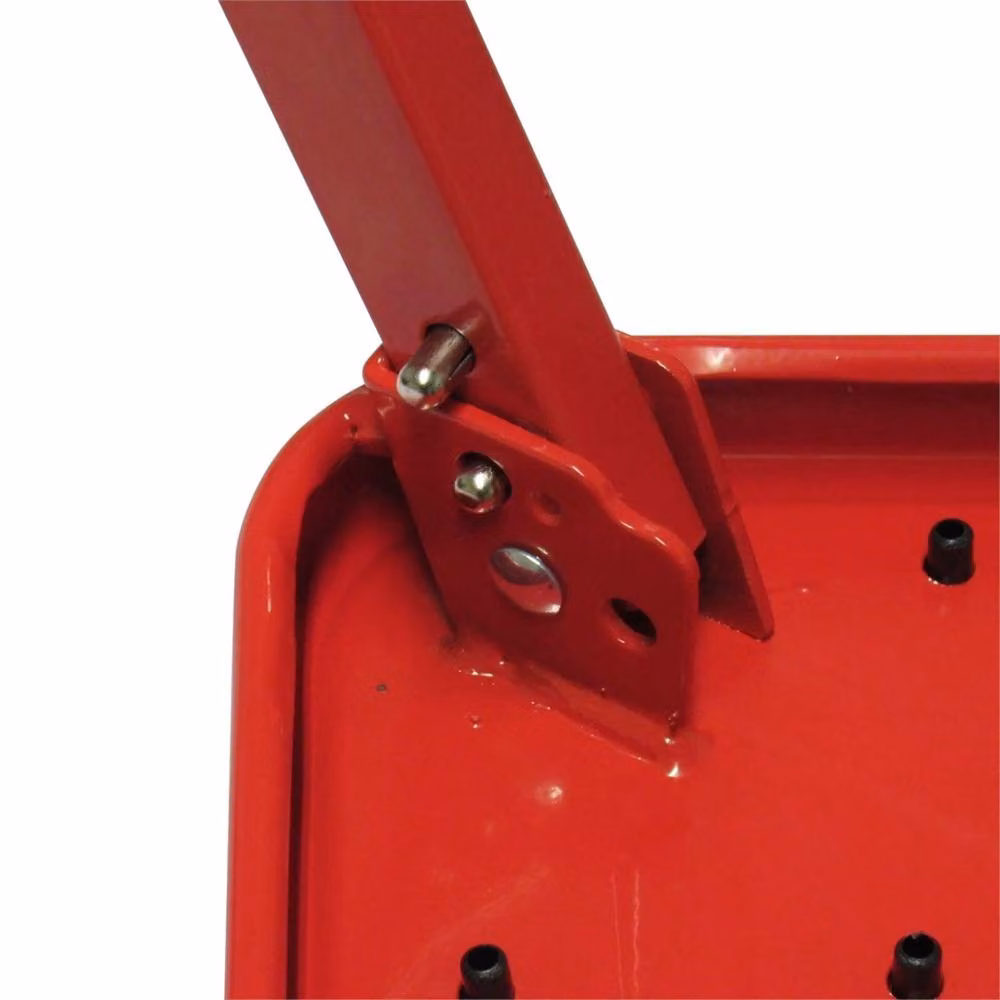 Nordara Red Single Folding Step Stool with Handle and Non-Slip Rubber Feet – 3