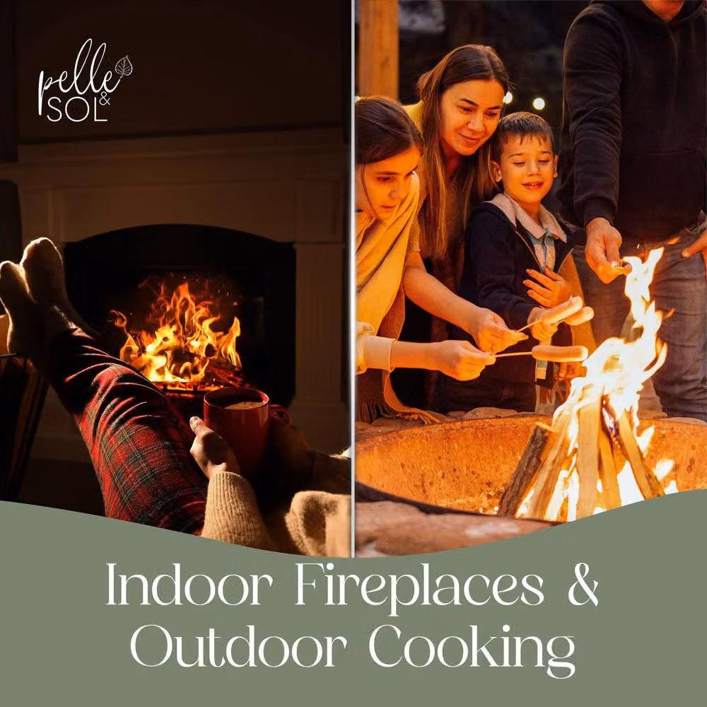 Pelle & Sol Smokeless Long-Burning Kindling Wood for Log Burners, 2.4kg, Brown – 5