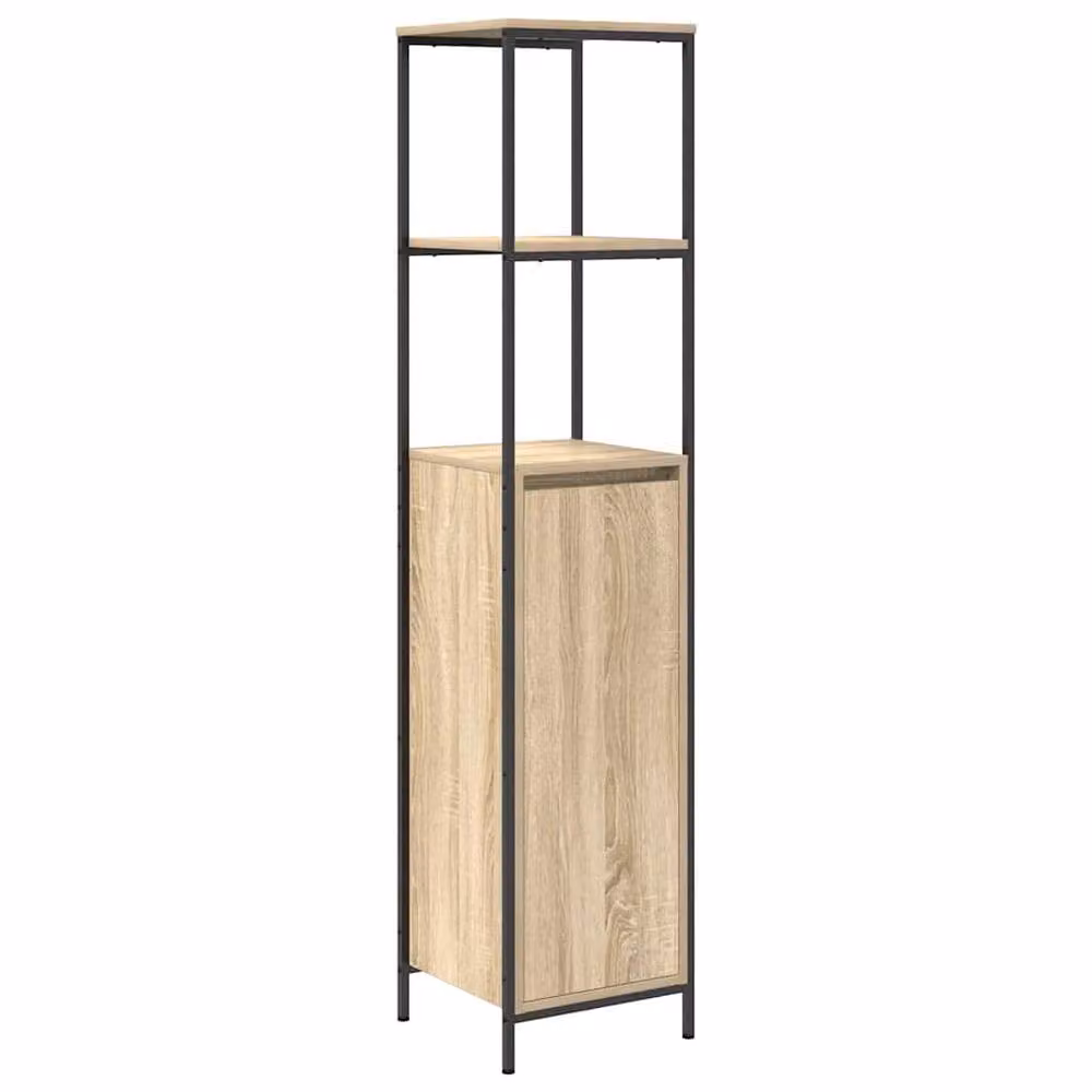 Berkfield Home Durable Bathroom Cabinet with Shelves in Sonoma Oak, W/D/H: 36 x 35 x 165 cm – 2