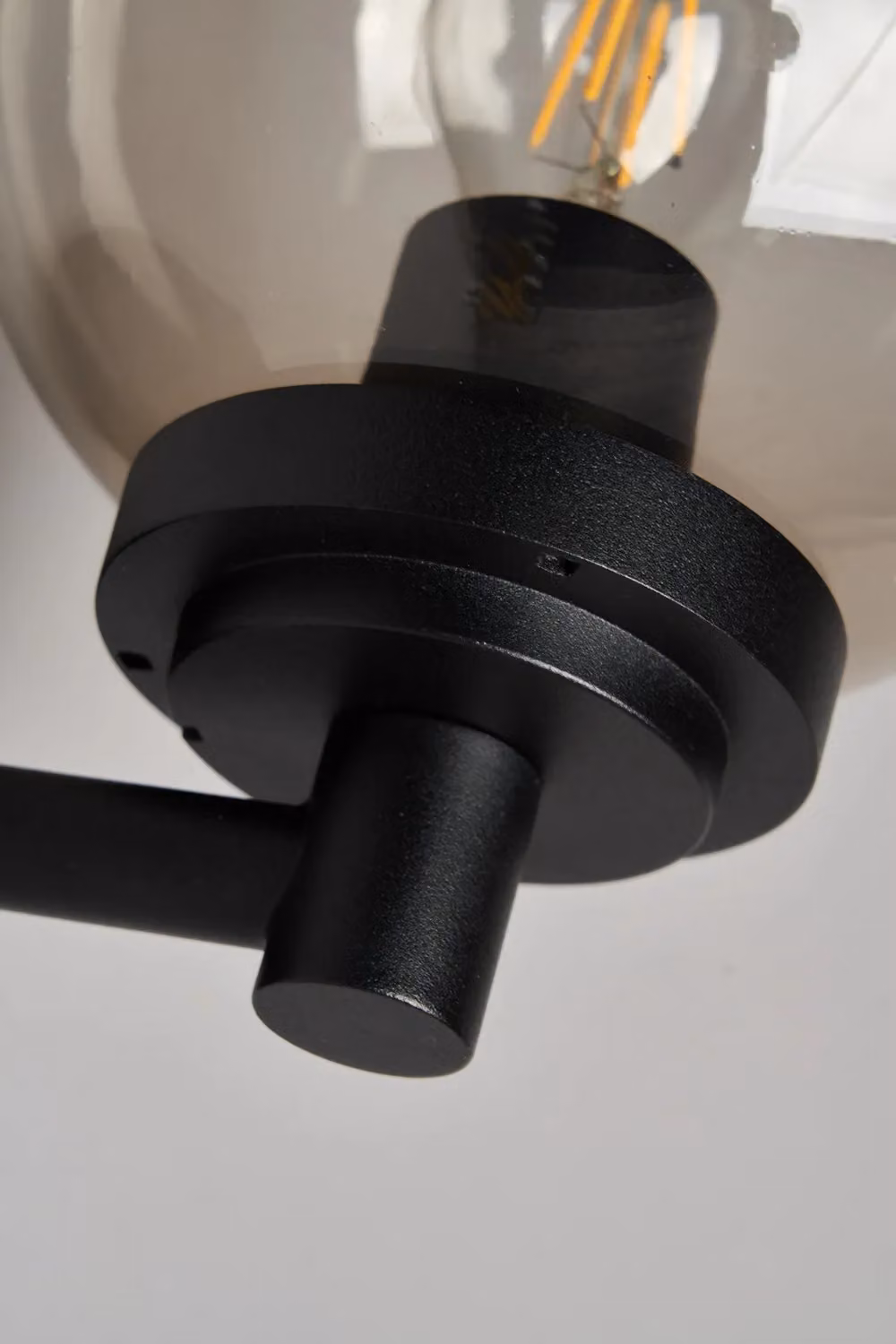 BHS Lighting Darryl Globe Outdoor Wall Light in Black with Transparent Glass Sphere – 2