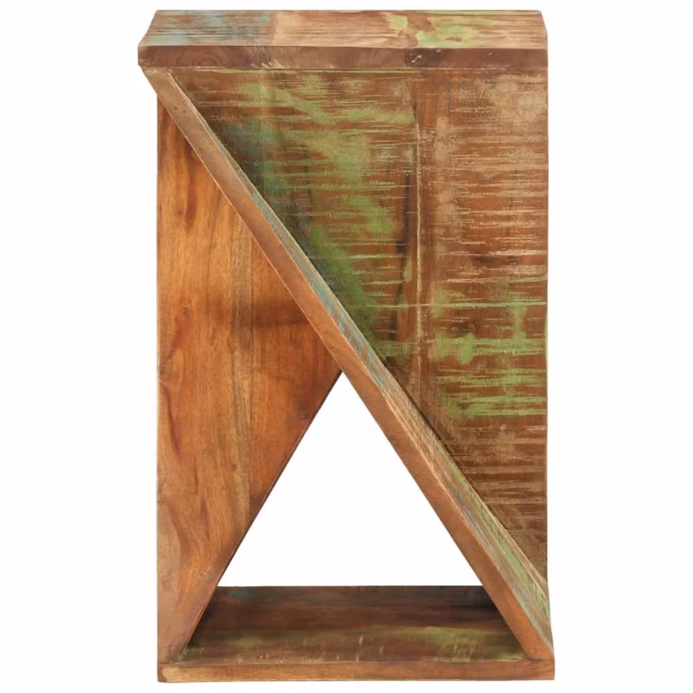 Berkfield Home Rustic Reclaimed Solid Wood Side Table, Brown, W/D/H: 35 x 35 x 55 cm – 2
