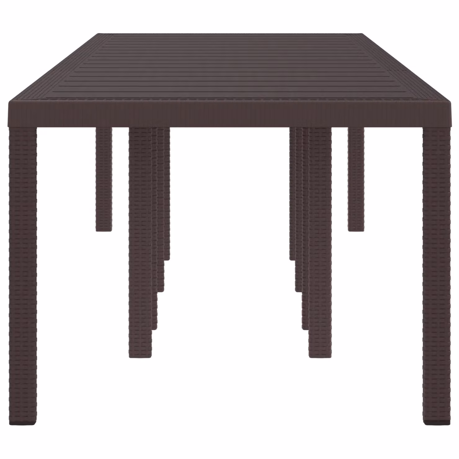 Berkfield Home Brown Poly Rattan Garden Table W/D/H: 300 x 100 x 73 cm – 3