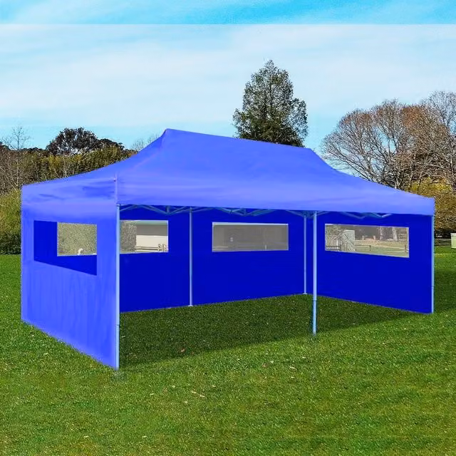 Berkfield Home Blue Foldable Pop-up Party Tent W: 6 m, D: 3 m