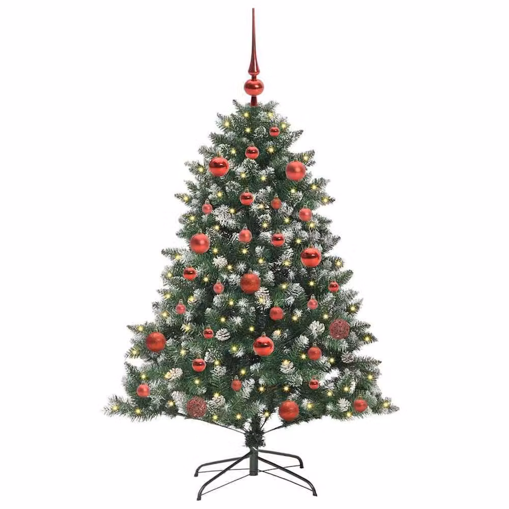 Berkfield Home Green Artificial Christmas Tree with Stand, W/D/H: 105 x 105 x 150 cm – 3