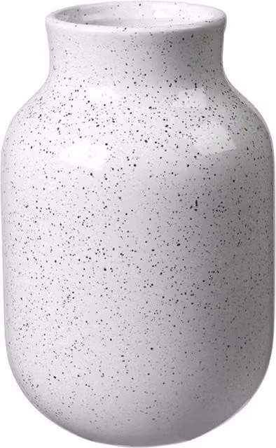 Kingsbury Gifts White Ceramic Abstract Modern Round Tabletop Vase, Height: 23.5 cm
