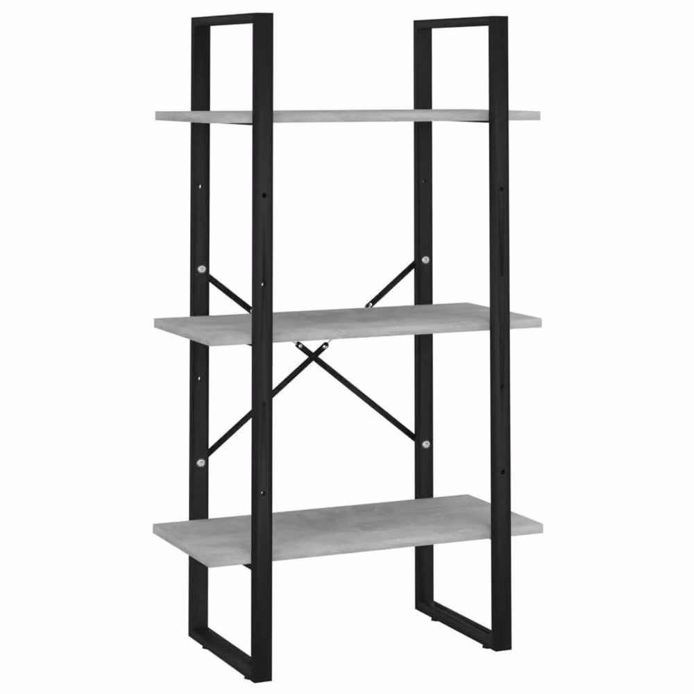 Berkfield Home Industrial Storage Shelf in Concrete Grey with Adjustable Shelves, W/D/H: 60 x 30 x 105 cm – 2