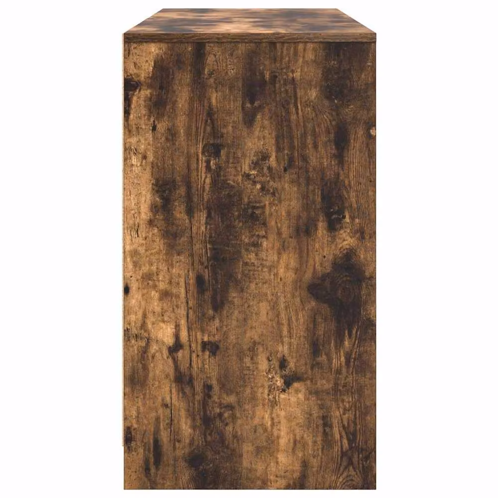 Berkfield Home Smoked Oak Writing Desk in Brown, W/D/H: 120 x 42 x 76 cm – 4